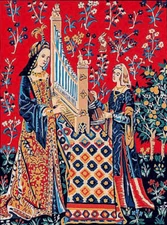 Margot de Paris Needlepoint canvas for halfstitch without yarn Lady Unicorn H...