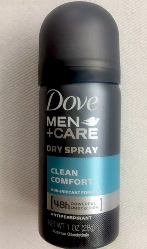Dove Men + Care Dry Spray Antiperspirant Travel Size 1oz 28g