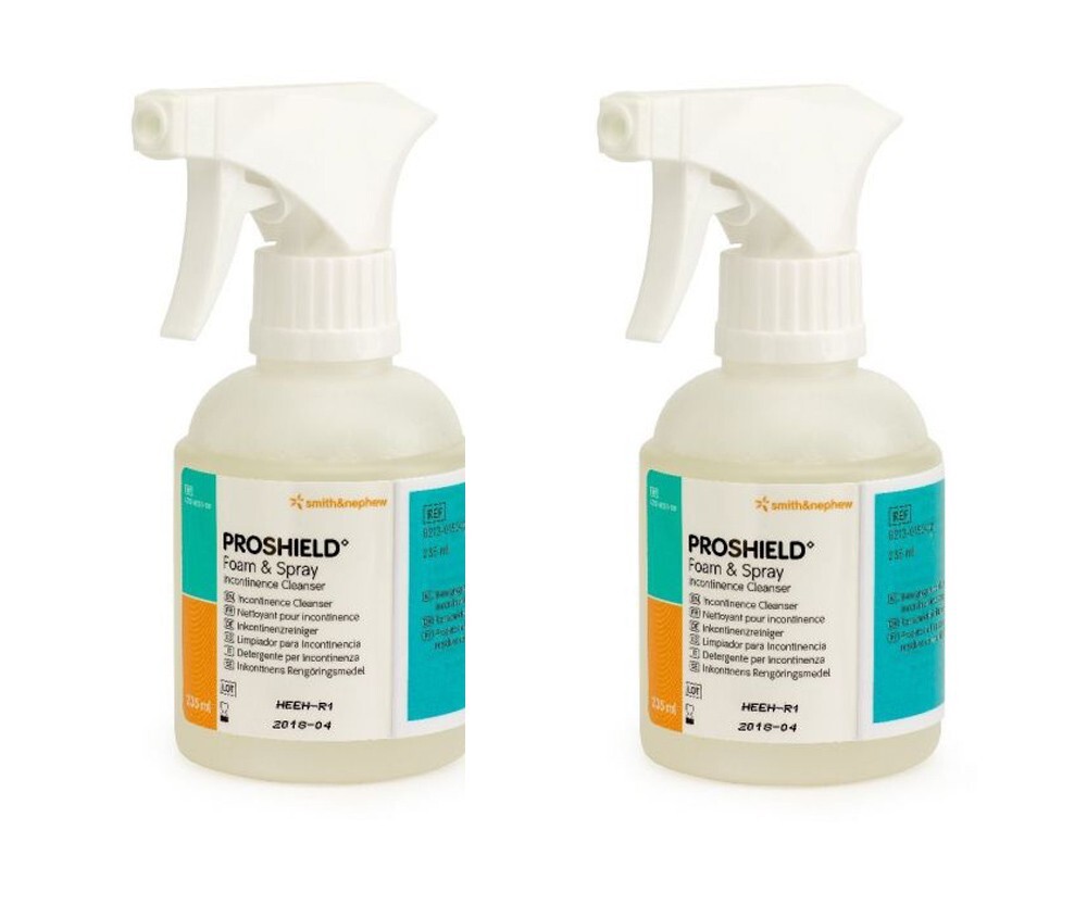 Smith & Nephew Proshield Foam & Spray Incontinence Cleanser 235ml (2x