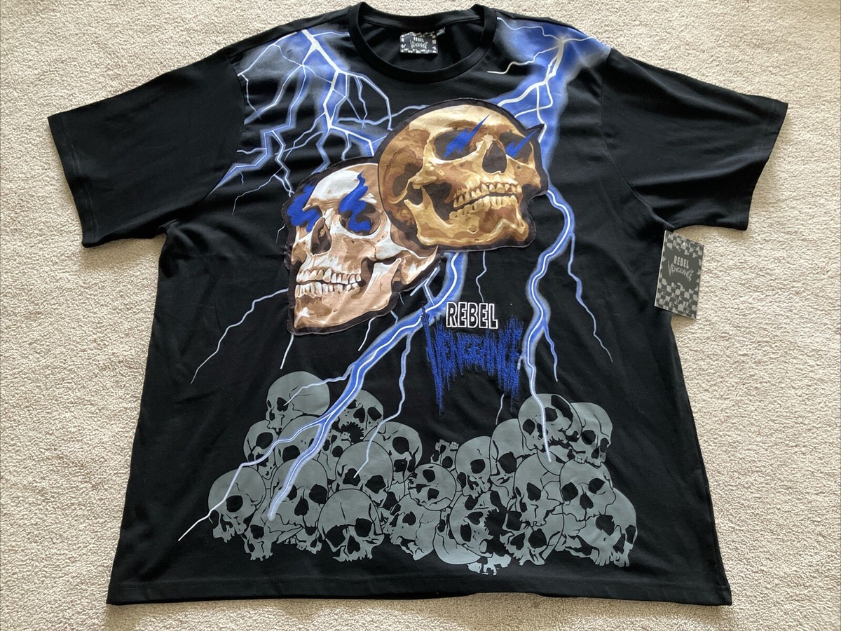 llica rebel skull Tシャツ ボックスシルエット metallica rebel skull