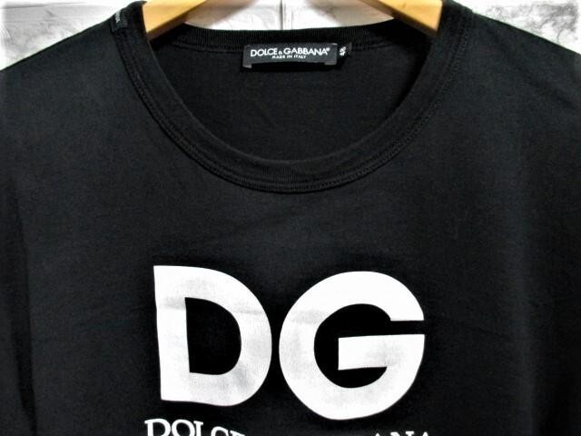 DOLCE&GABBANA Logo Print T-shirt Cotton men Size 48 Black DOLCE&GABBANA Logo Print T-shirt Cotton men Size 48 Black