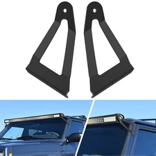 Nilight 2PCS 50 inch Curved LED Light Bar Bracket at Upper Windshield Roof Cab