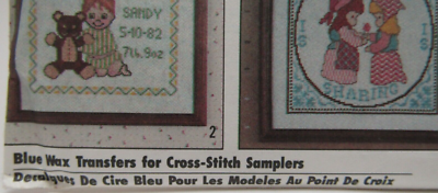 8277 Simplicity Sewing Pattern Crafts VTG Blue wax Transfer for