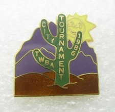 Vintage 1986 World Tenpin Bowling Championship WTBA Tournament Lapel Pin (A124)