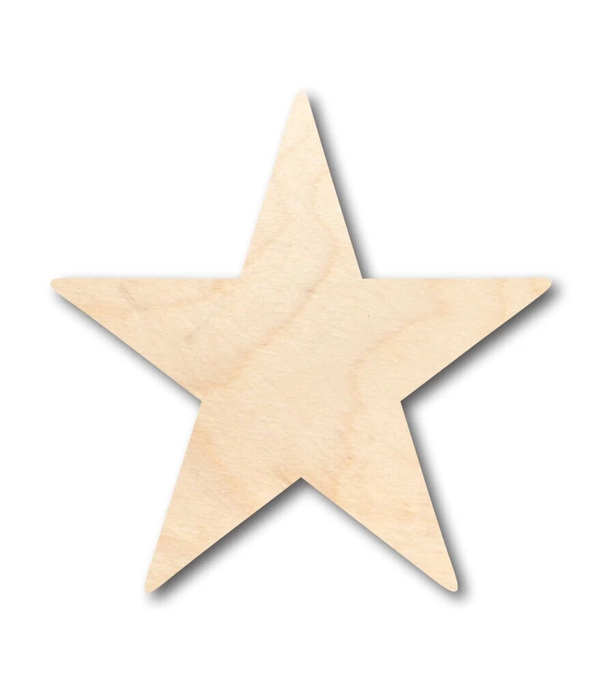 Estrellas de madera sin terminar estrellas de madera arte para manualidades artesanía fiesta bandera americana Foto 3 de 4