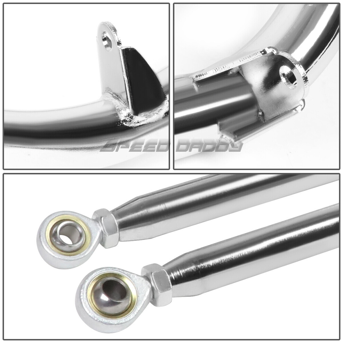 49" STAINLESS STEEL RACING SAFETY SEAT BELT CHASSIS ROLL HARNESS BAR ROD CHROME