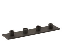 Kerzenhalter FüR 4 Kerzen Metall Matt Schwarz