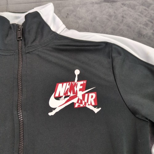Nike Air Jordan Track Jacket Mock Neck Full Zip Black Long Sleeve Youth Small - Picture 5 of 12