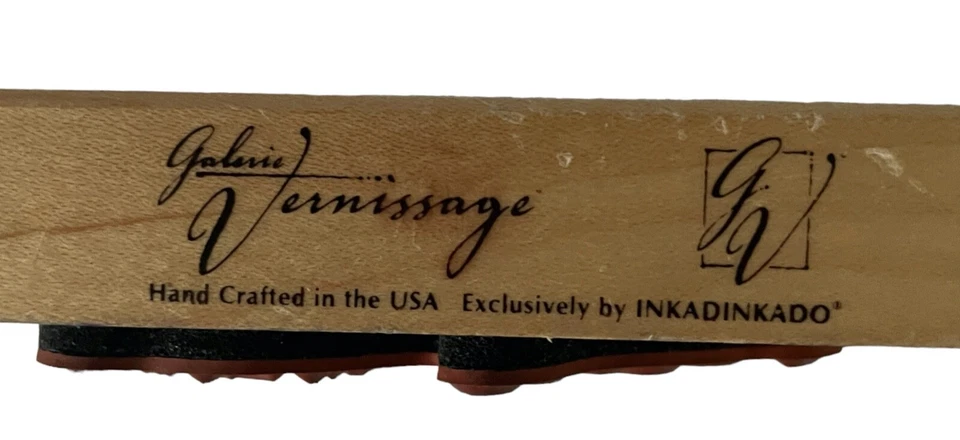 Sello de goma artesanal montado en madera de picnic de tienda de playa de verano Inkadinkado 91025 Foto 3 de 4