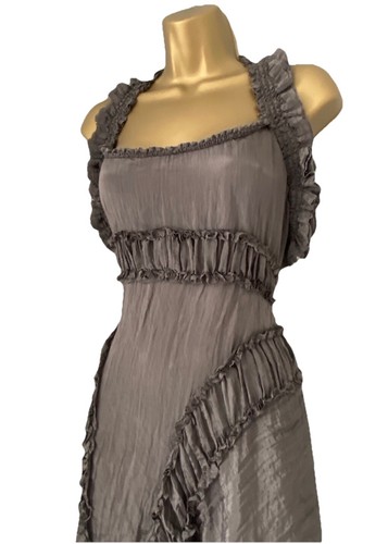 All Saints Sumi Cora Dress UK10-12 US6-8 Grey/brown Boho Rare Vintage £699 - Picture 7 of 23