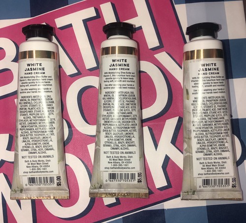 Lot of 3 Bath & Body Works White Jasmine 1oz Travel Size Shea Butter Hand Cream - Picture 3 of 4