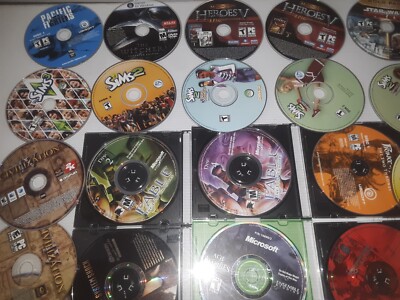 LOT OF 38 PC CD-ROM vintage video games,DISCS ONLY NO KEYS