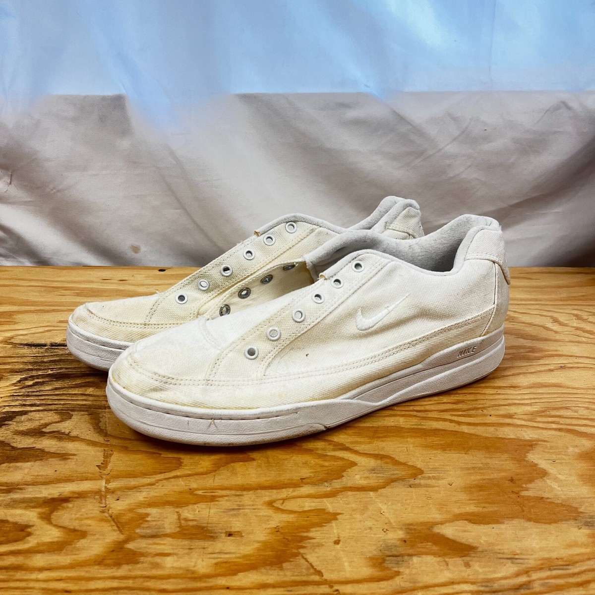 【1991 NIKE CHALLENGE COURT】 90s 80s Nike Challenge Court VINTAGE 80's Tennis Shoes White RARE