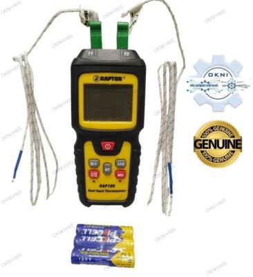 Raptor RAP105 Dual Input K Typ Thermometer mit X2 Thermoelementen