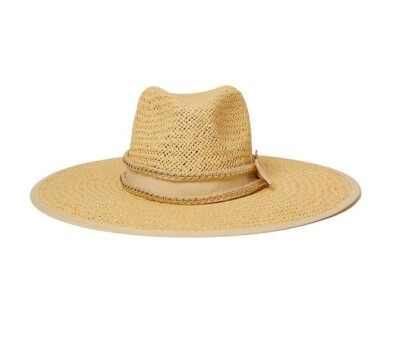 BTB Los Angeles Women\'s Cassie Rope Studded Hat in Natural Size L (MSRP $138) BTB Los Angeles Cassie Studded Rope Straw Hat, s, Brown  main image 3
