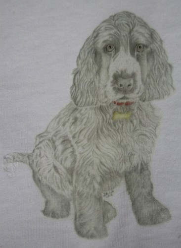 Cocker Spaniel T-Shirt or Sweatshirt 3-6 months to XXL unique drawn designs - Picture 6 of 10