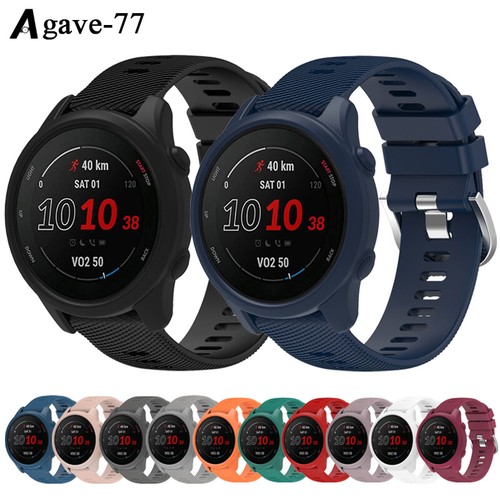 Silicone Strap Watch Band + Case Cover For Garmin Forerunner 265 Sport Band New - 第 1/32 張圖片