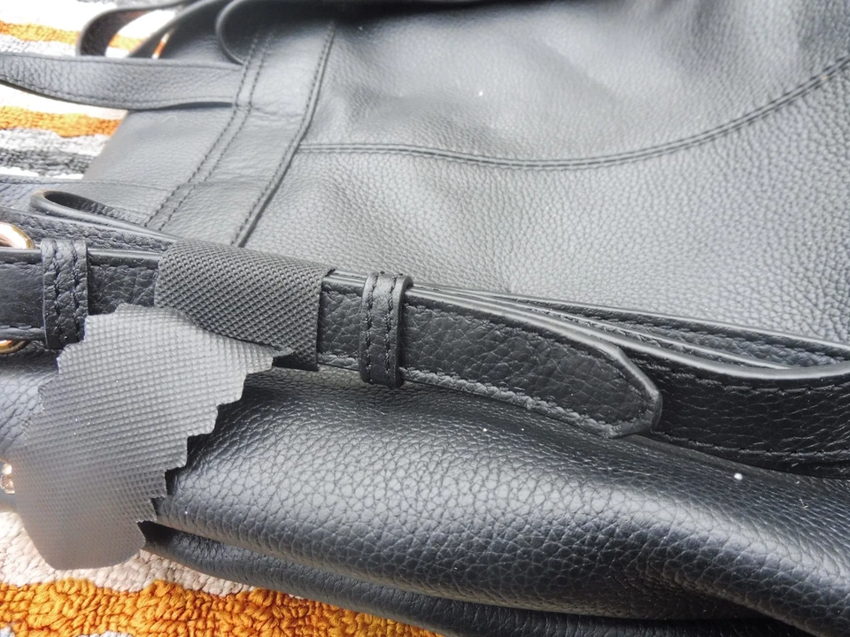 Next black faux leather ruck sack NWT - Image 2 of 4