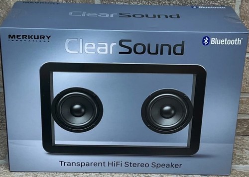 Merkury Innovations Clear Sound Bluetooth Transparent HiFi Stereo Speaker NEW