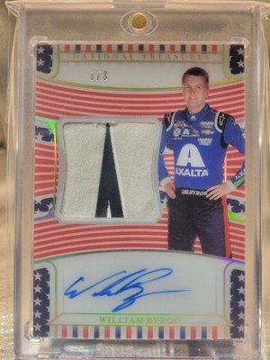 William Byron Autograph 2022 National Treasures Premium Patches Stars Stripes /3