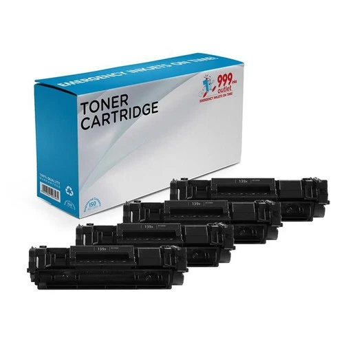 W1390X Compatible 4 Pack Black Toner fits For HP 139X LaserJet Pro 3002dn 3002dw