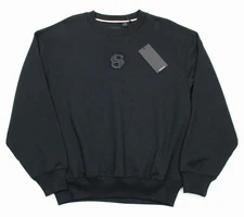 BOSS Sweatshirt Mens Small Black Cotton Crewneck Soleri 10 AN Pullover