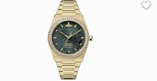 Image of Vivienne Westwood Women’s Quartz Watch 34mm Green Logo Dial Gold Bracelet