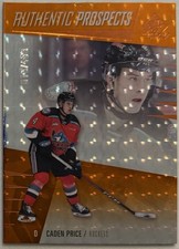 Caden Price 2023-24 Upper Deck SP Game Used CHL #55 Orange Foilboard /499 RC