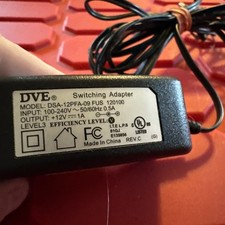 DVE Technology Switching Adapter 12V 1A Power Supply Wall Plug