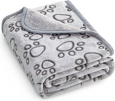 Stuffed Premium Soft Dog Blanket Washable, 40"x32" Cat M 32x40" , Grey