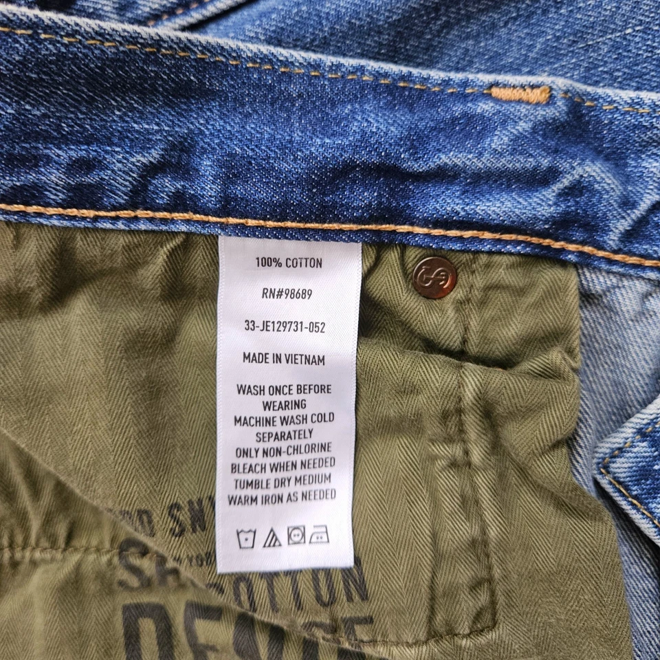 Todd Snyder 宽鬆 Selvage 牛仔裤 34x34 中号水洗中蓝色纽扣门襟 — 第 4/4 张图片