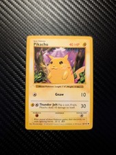 Pikachu 58/102 "Ghost" Set Base Errore di Francobollo 1° Edizione Carta Pokemon
