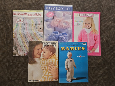 Knit & Crochet Pattern Books - BABY ITEMS - Lot of 5 Little Books
