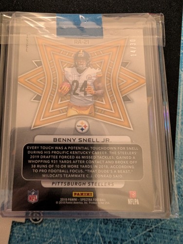 BENNY SNELL JR. 2019 Spectra Rookie Aura Green #d /30 - Picture 2 of 2