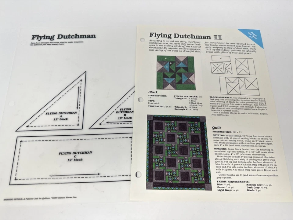 Spinning Spools Quilt Patterns Lot of 6 With Mylar Templates “From the Sea” - Image 2 of 4