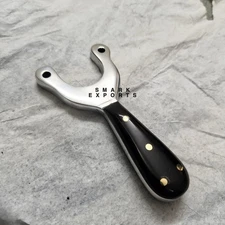 Handmade Aluminum Slingshot with Buffalo Horn Handle Outdoor Catapult Hunting