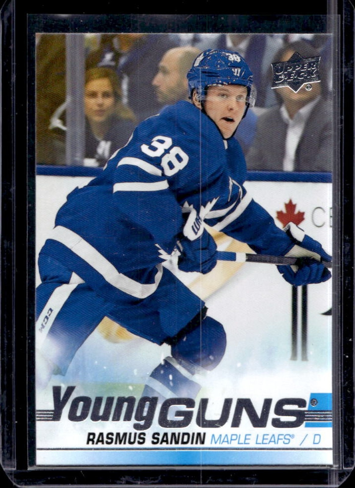 2019-20 Upper Deck Rasmus Sandin Young Guns RC #222 Maple Leafs
