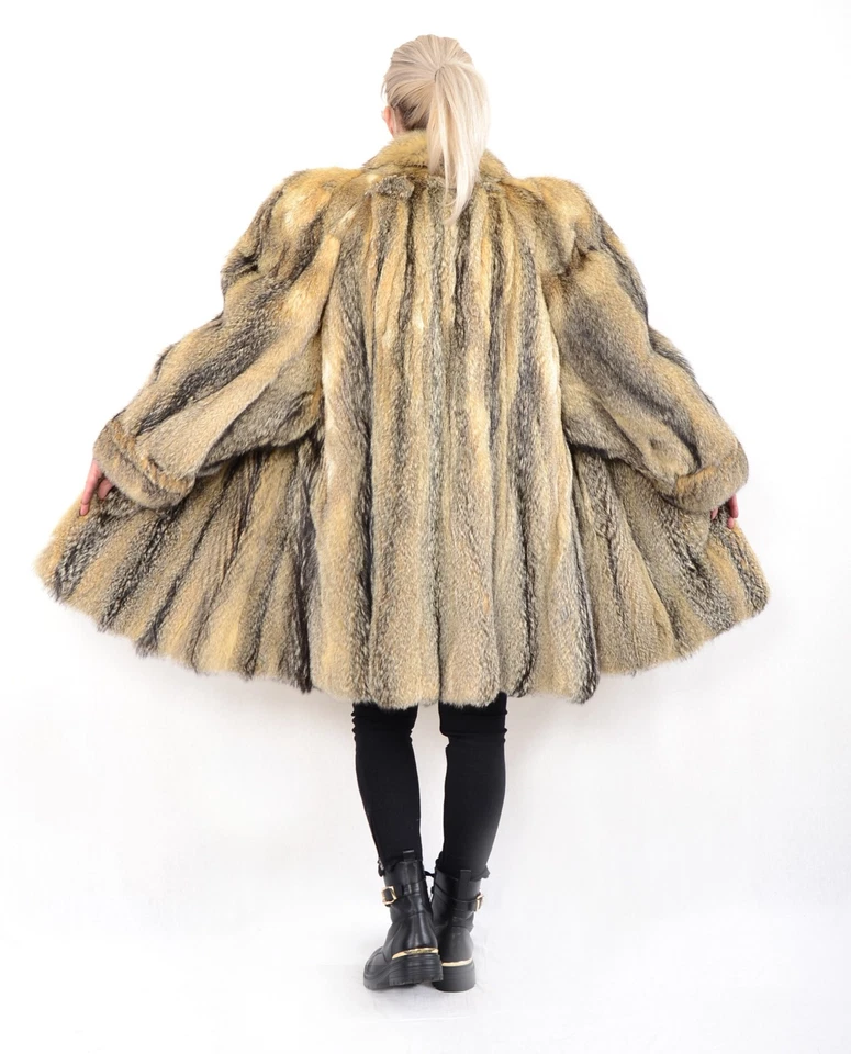 A5587 FUCHSJACKE GRIEßFUCHS JACKE ECHT PELZ PELZJACKE RANCH GRAY FOX FUR JACKET - Bild 2 von 4