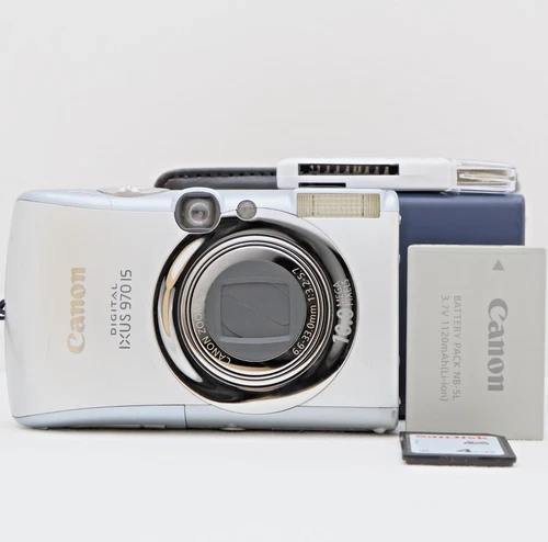 Canon IXUS 970 IS 10.0MP Digital Camera Silver Tested Complete Kit - Fast Post