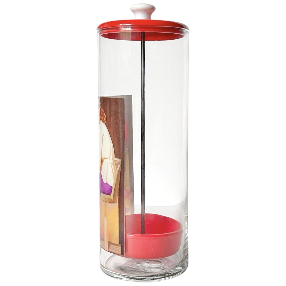 Vintage Coca-Cola Glass Straw Dispenser 