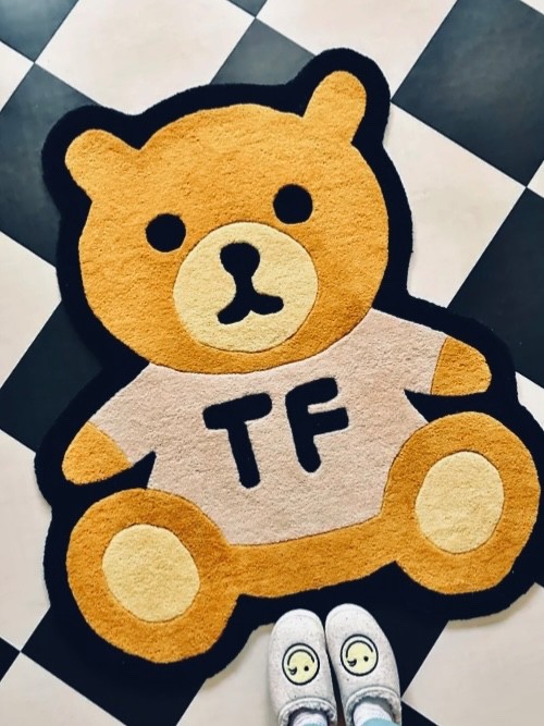 NEW TEDDY FRESH BEAR RUG – BRAND NEW IN PACKAGING - MULTI COLOR