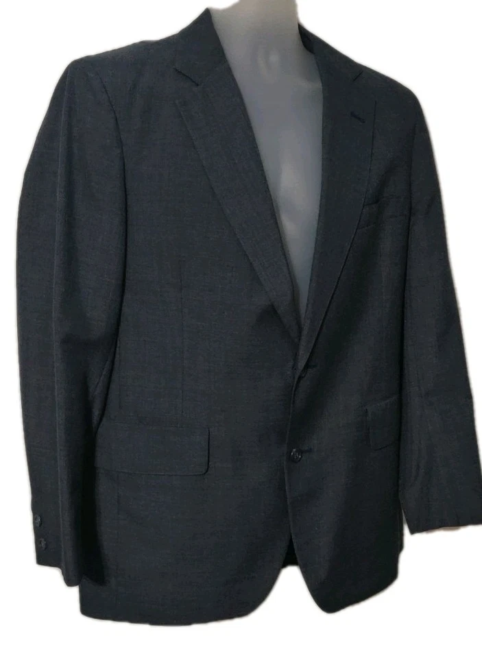 Brooks Brothers 346 Gray 2-Piece Suit 42R Jacket 34x29 Pants 2-Button Notch - Image 3 of 4