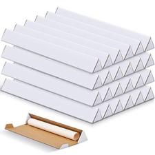 Tatuo 50 Pcs Triangle Mailing Shipping Tubes 36.22" L x 3" w x 3" h Oyster Wh...