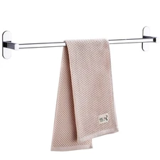 Stainless Steel Towel Shelf Wall-Mounted Bathroom Holder Adhesive Towel Bar  @