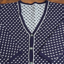 Vintage Women's WOOL Blend Cardigan Button up Sweater Made In Italy  Size XL  