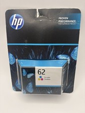 HP 62 Tri-Color Ink Cartridge C2P06AN Genuine Exp Date October 2025 NEW IN BOX
