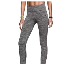 Nike Women's Gray Foldover Waist Active Athleisure Leggings Size Medium