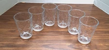 Set of *6* Pasabahce Juice Glass Turkish Dot Optic Vintage Circle 6 oz.