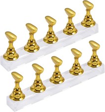 Medo 2 Sets Nail Stand Display, Magnetic Nail Practice Holder Acrylic Nail Tip 