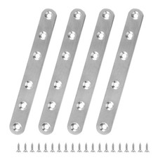 4PCS Stainless Steel Flat Mending Plates Furniture Repair Brackets